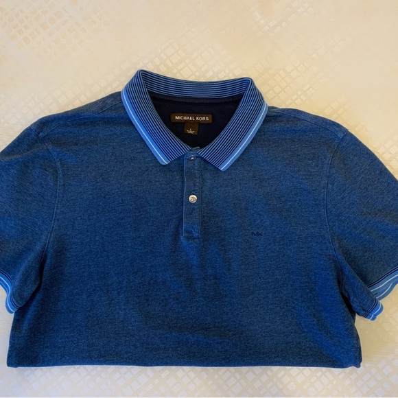 MICHAEL KORS MENS - Polo Shirt In Dark Blue (Size Medium) - Picture 2 of 8